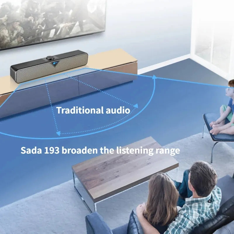 Barre de son Audio 360° Bluetooth - TV, PC, Smartphone