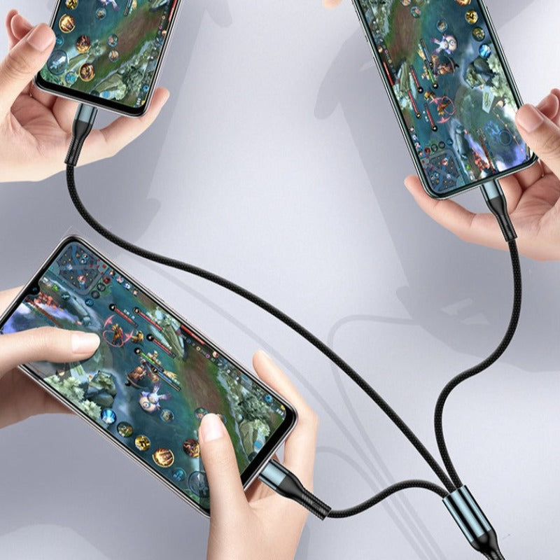 Lot de 2 Câble USB 3 en 1 charge rapide 120W