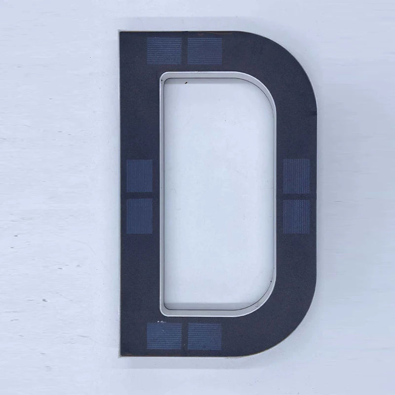 Plaque Numéro de Maison Solaire LED 12CM – Panneau d’Adresse Lumineux Étanche pour Extérieur