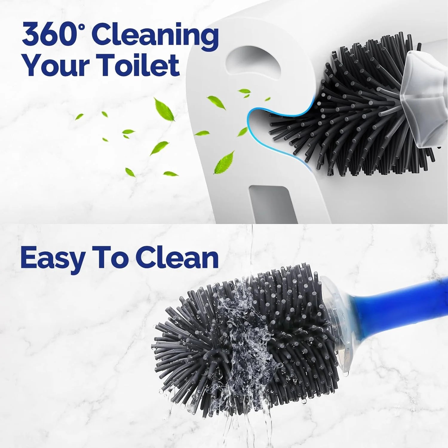 Brosse de toilette Hygiénique en silicone souple avec pulvérisateur intégré