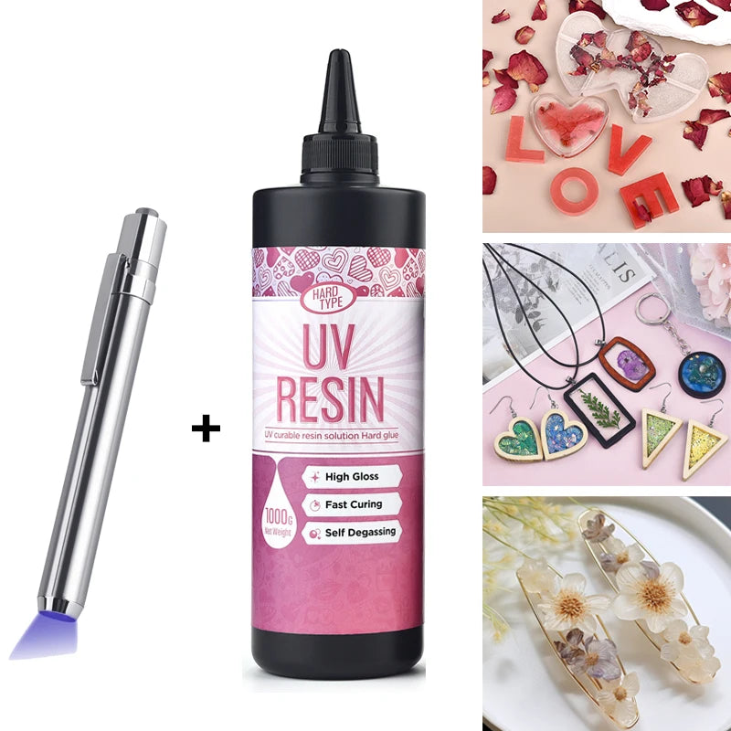 Colle Résine Epoxy 200g + Lampe UV OFFERTE - Bricolage, DIY....