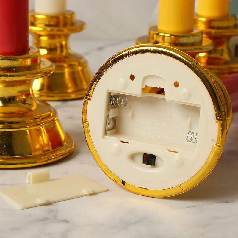 Lot de 2 Bougies Cierges Chandelier à LED