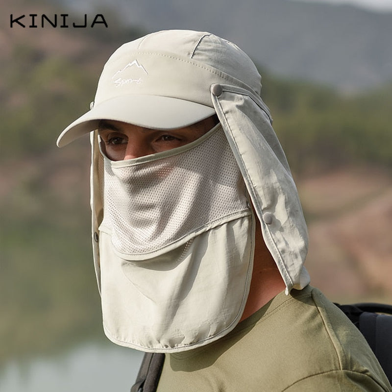 Casquette de randonnée 4 en 1 - Protection intégrale