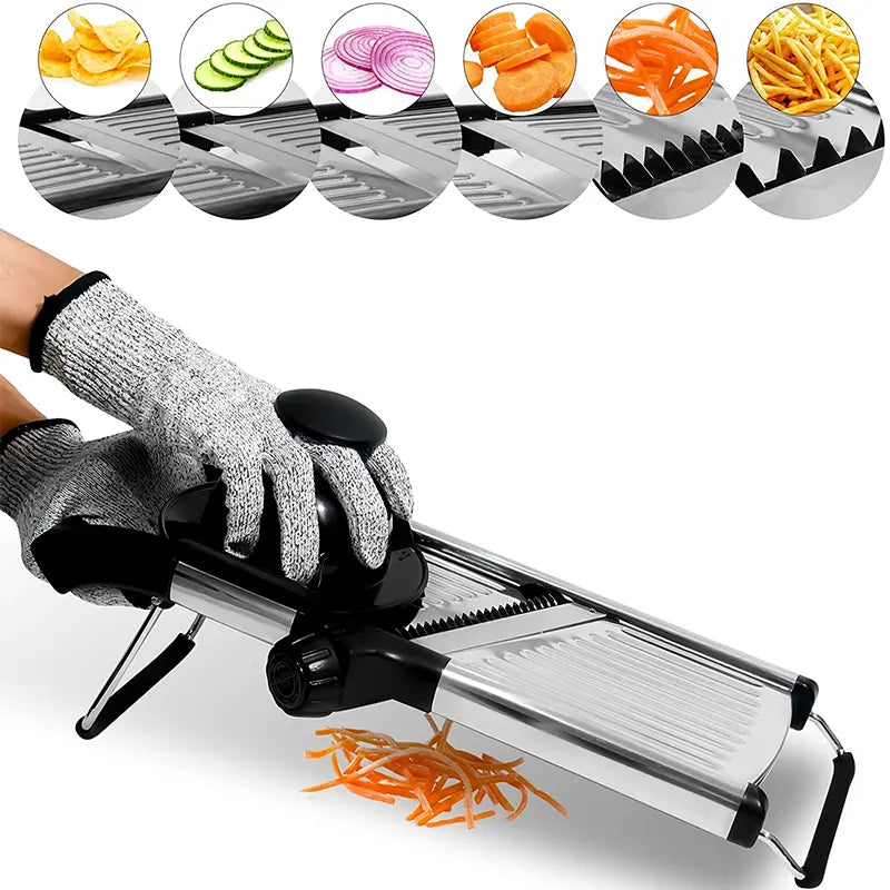 Mandoline coupe-légumes réglable en acier inoxydable