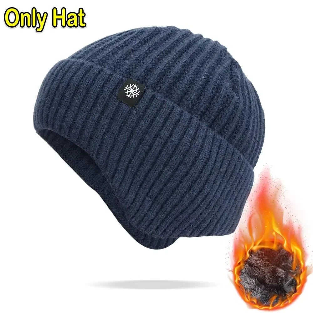 Bonnet avec Cache-Oreilles Intégré à Doublure Fausse Fourrure