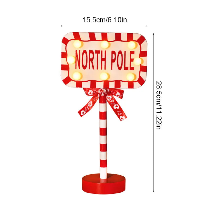 Panneau Rétro de Noël Lampe LED