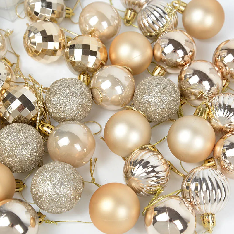 Lot de 36 Mini Boules de Noël