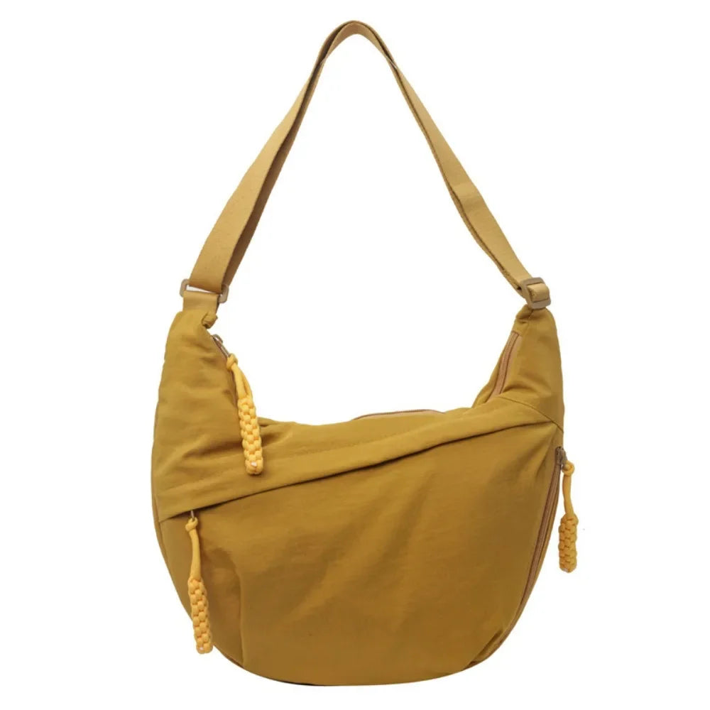 Sac Banane Bandoulière Femme en Toile – Grande Capacité, Légère & Imperméable