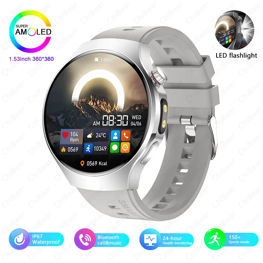 Montre Intelligente avec Lampe LED & Boussole + Bracelet OFFERT