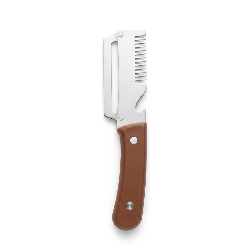 Éplucheur de Cuisine 3-en-1 en Acier Inoxydable avec Manche en Bois – Éplucheur, Râpe & Décapsuleur – 1 Acheté = 1 Offert