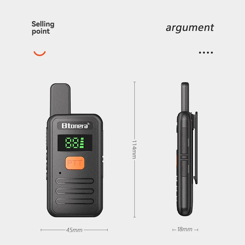 Mini Talkie-Walkie Professionnel Longue Portée 5 km