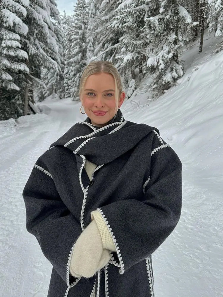 Veste 2 en 1 avec écharpe intégrée