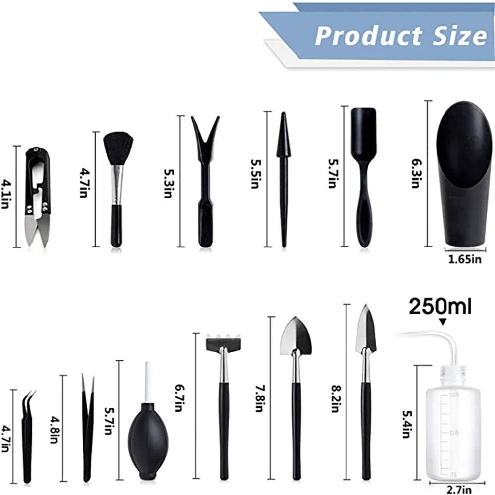 Kit de jardinage pour plantes succulentes - 13 Mini Outils