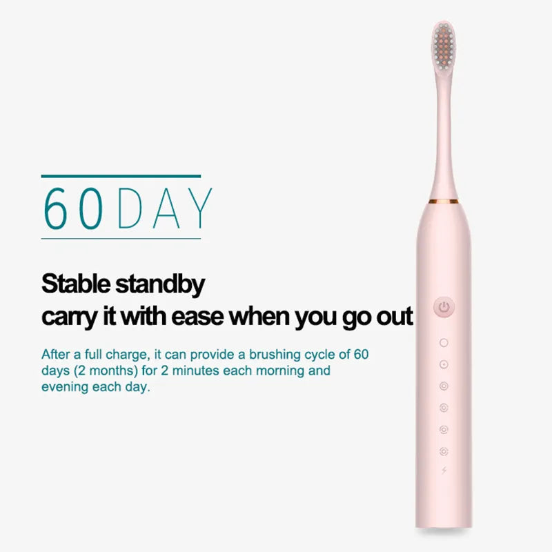 Brosse à dents électrique à ultrason 6 Modes - Kit complet