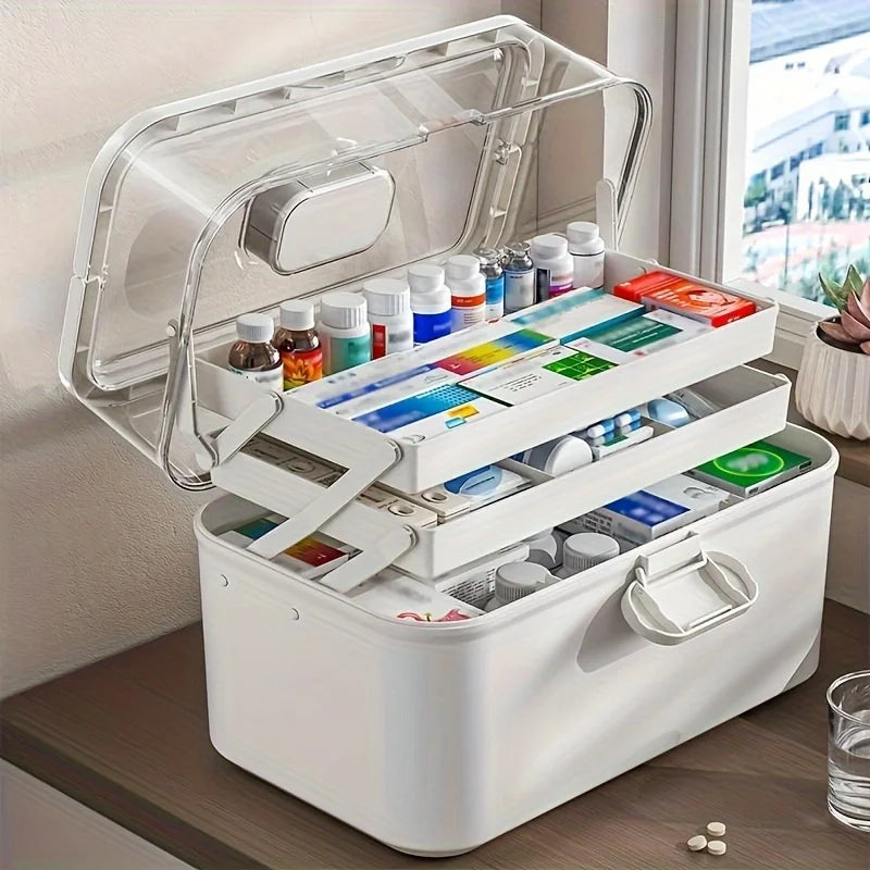 Boîte Organisatrice de Médicaments à 3 Niveaux