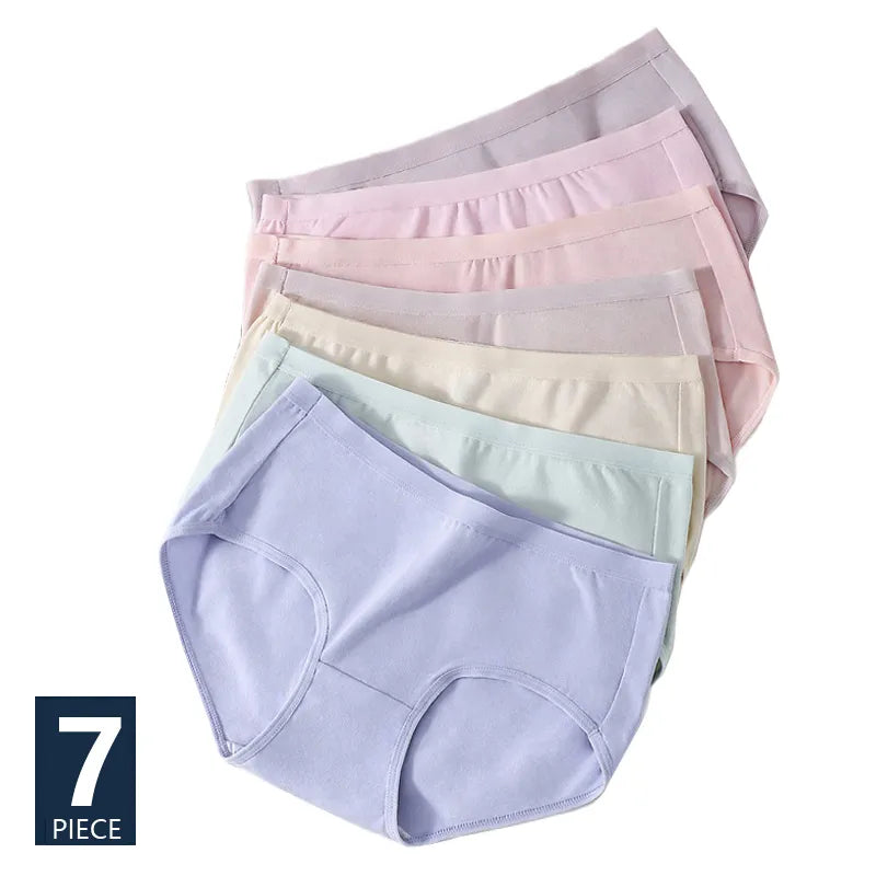 Lot de 7 Culottes en Coton - Couleur Pastel