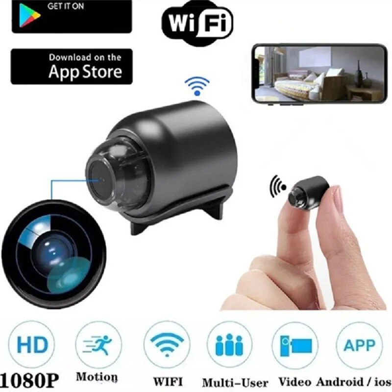 Mini Caméra WIFI 1808P + Carte SD 32G
