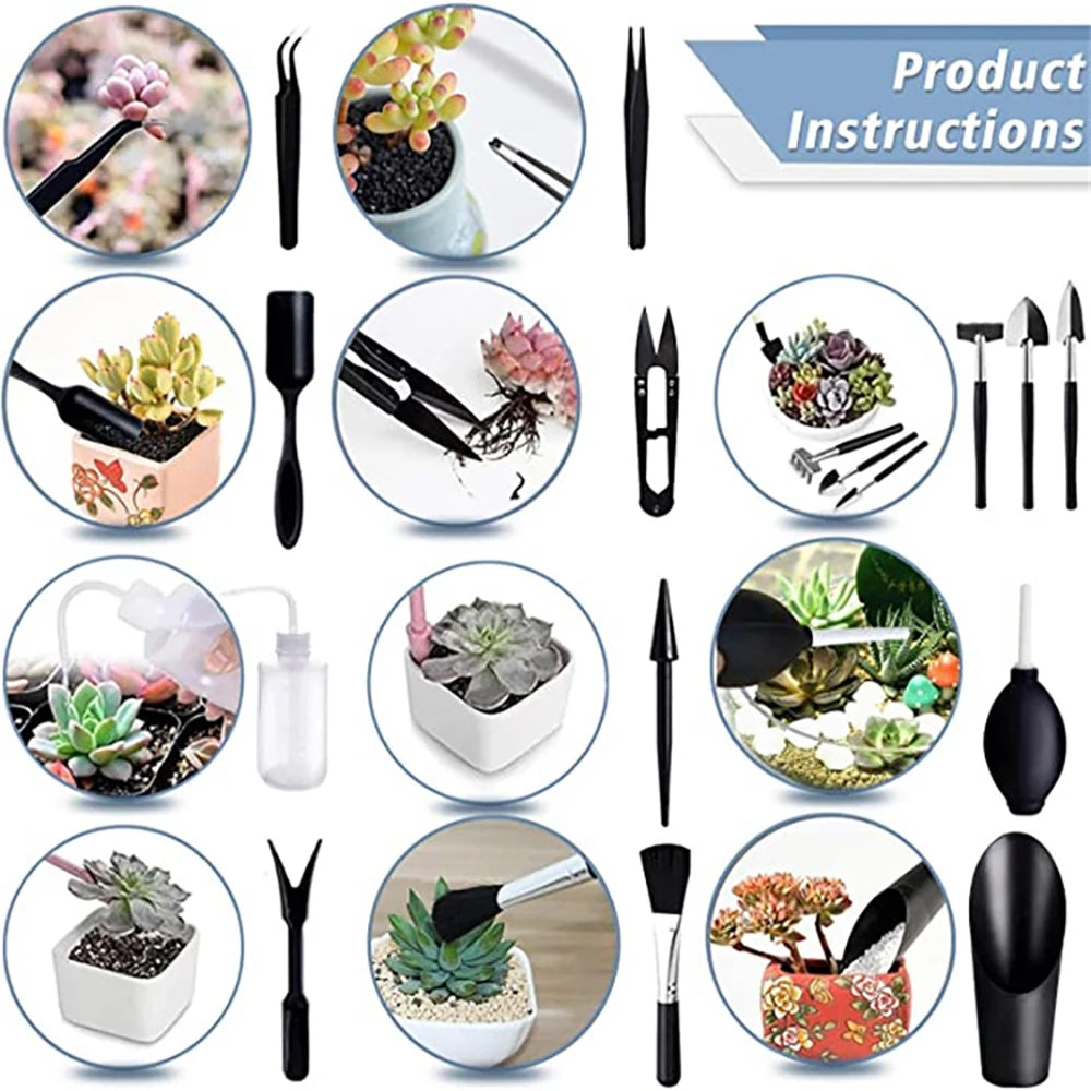 Kit de jardinage pour plantes succulentes - 13 Mini Outils