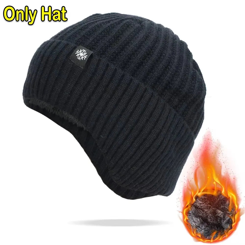 Bonnet avec Cache-Oreilles Intégré à Doublure Fausse Fourrure