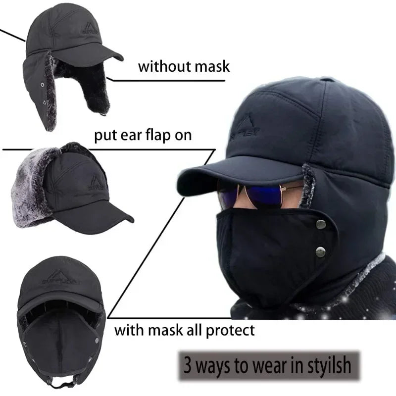 Chapeau bombardier Grand froid -20° Intérieur polaire