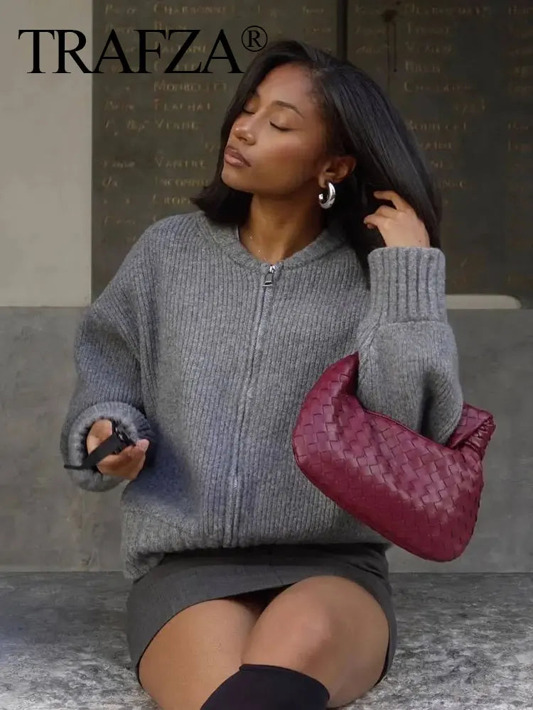 Gilet épais Gris anthracite à Fermeture éclair