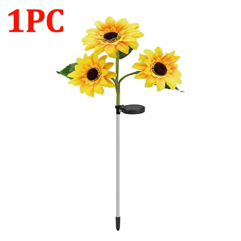 Lampe solaire LED en Tournesol à planter