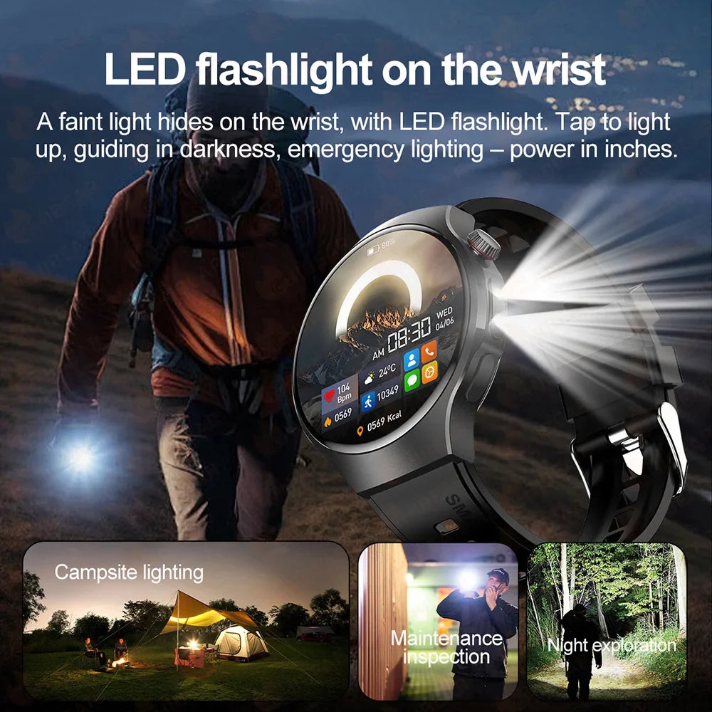 Montre Intelligente avec Lampe LED & Boussole + Bracelet OFFERT