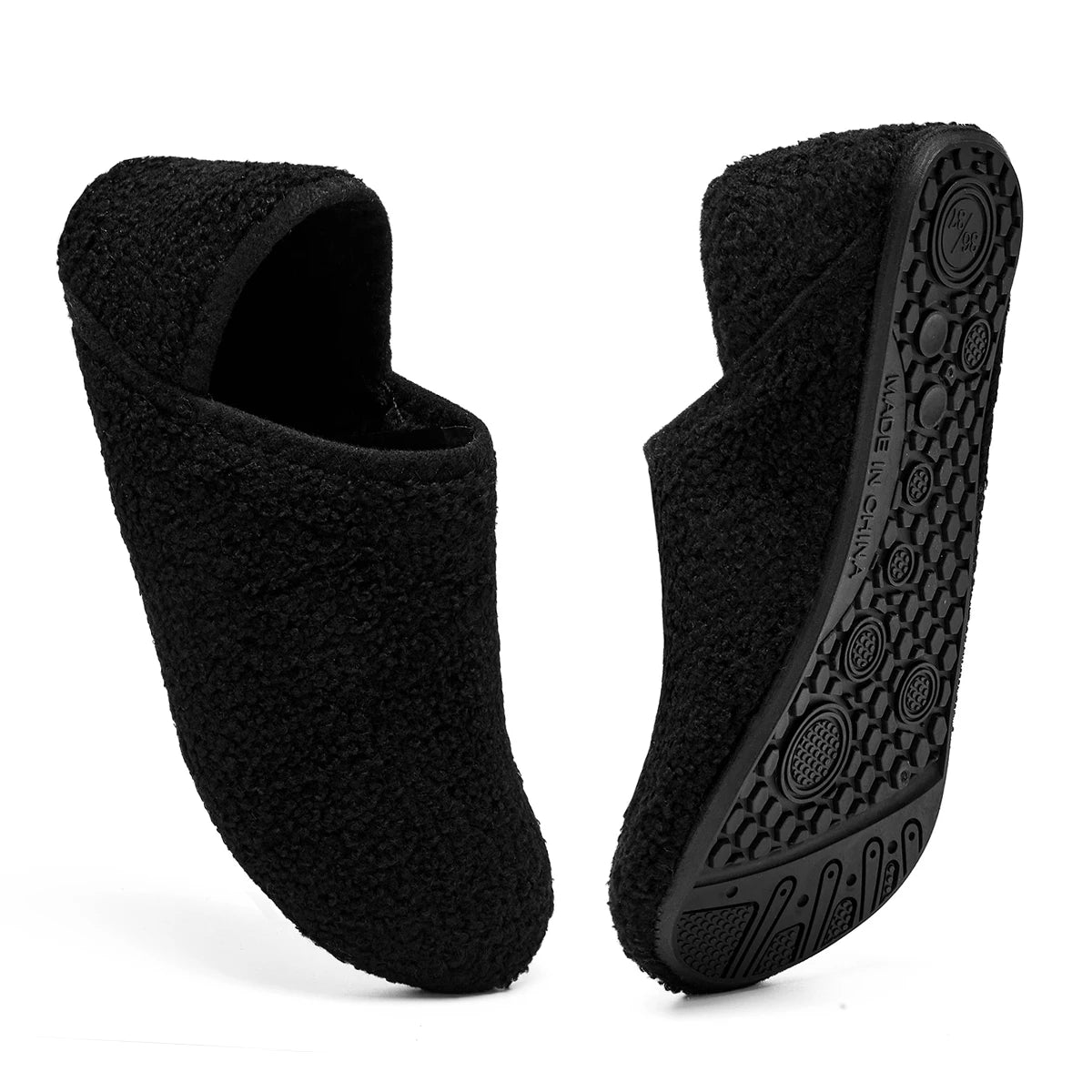 Pantoufles Moelleuses & Chaudes en Peluche Bouclette - Modèle Mixte