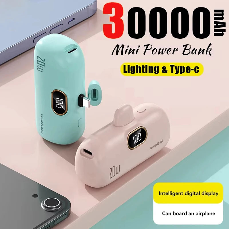 Batterie Externe Capsule 30000mAh Ultra-Rapide