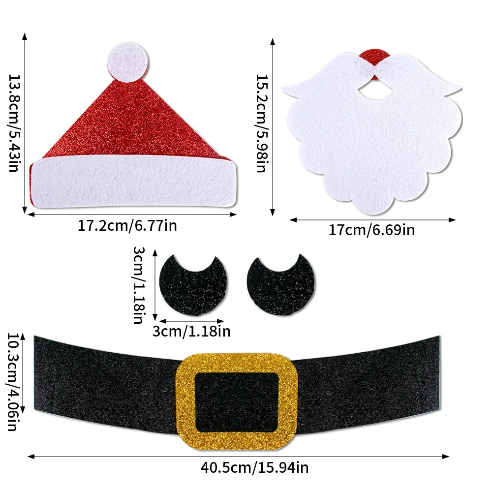 Autocollant de Noël en Feutrine pour Porte, Mur ou Fenêtre