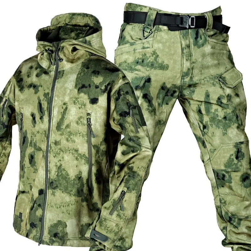 Ensemble Veste et Pantalon Militaire imperméable + Ceinture tactique OFFERTE