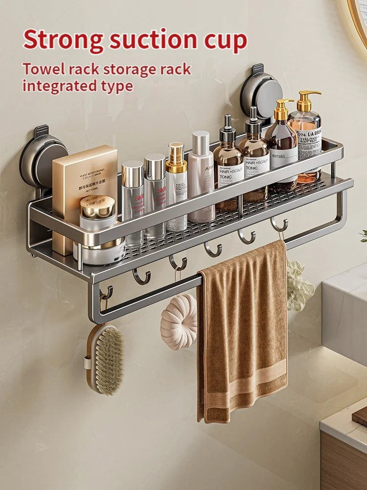 Étagère de Douche Murale Sans Perçage à Ventouse
