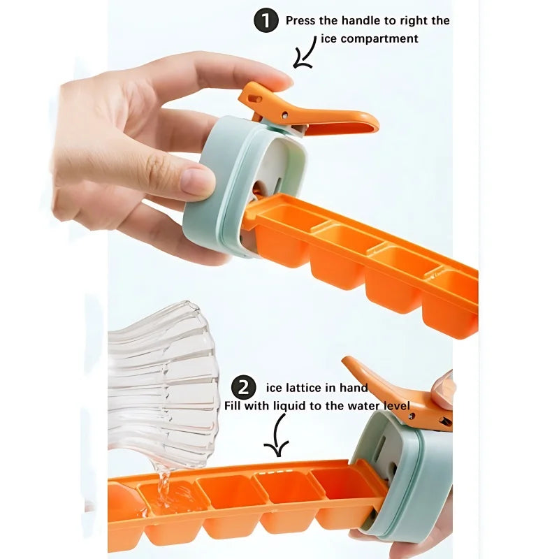 Lot de 3 Moules à Glaçons avec poignets - 6 Compartiments