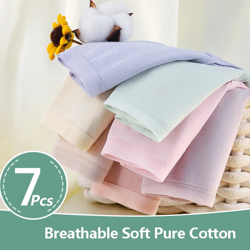 Lot de 7 Culottes en Coton - Couleur Pastel