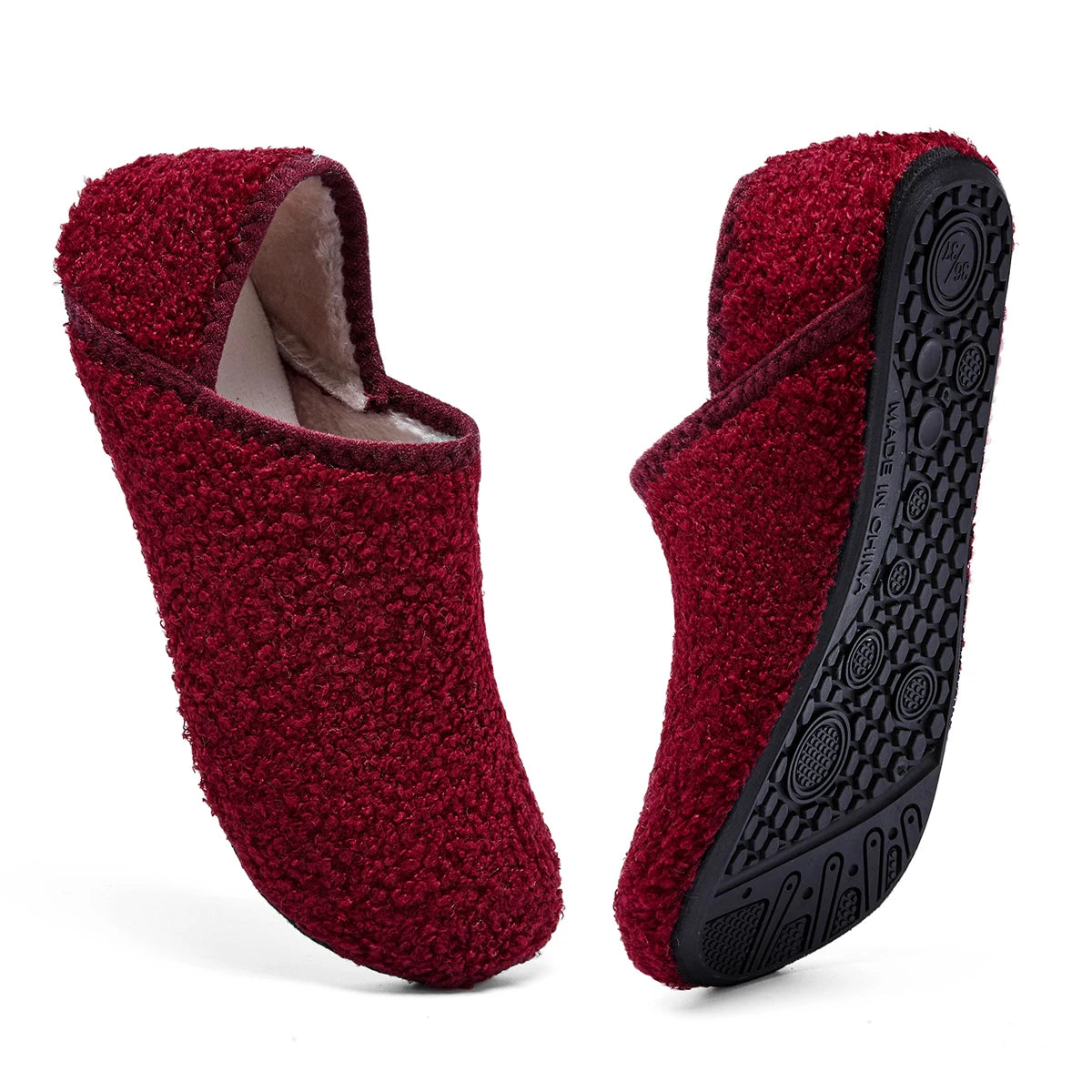 Pantoufles Moelleuses & Chaudes en Peluche Bouclette - Modèle Mixte