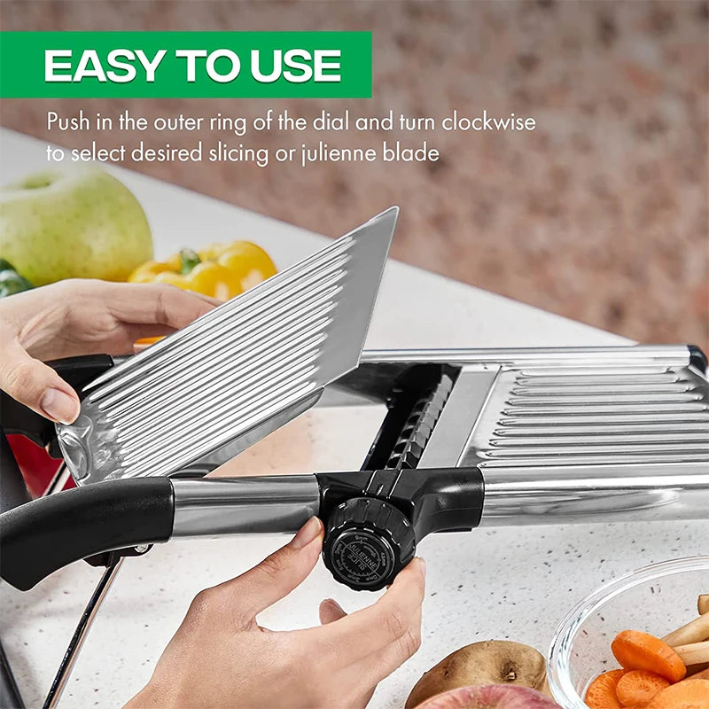 Mandoline coupe-légumes réglable en acier inoxydable