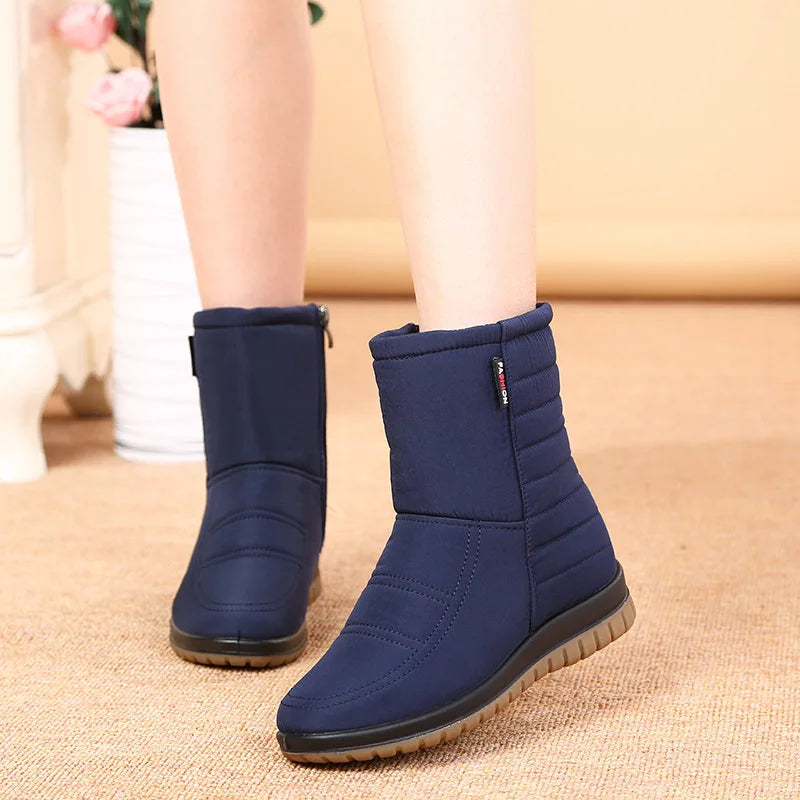 Bottes Montantes d'Hiver Imperméables & Chaudes pour Femme