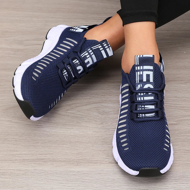 Chaussures de sport femme à plateforme respirantes — confort tendance pour marche et randonnée
