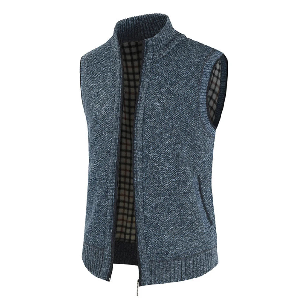 Gilet sans manches en maille - Fermeture Zip