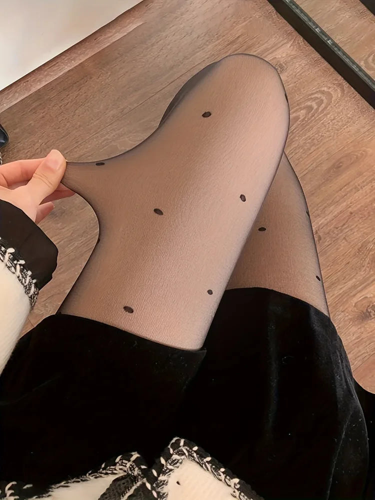 Collant d'Hiver à Doublure Polaire & à Motifs
