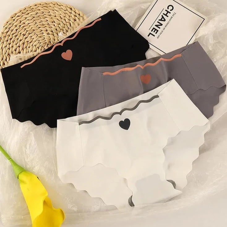 Little Heart - Lot de 3 culottes en Soie Glacée sans couture