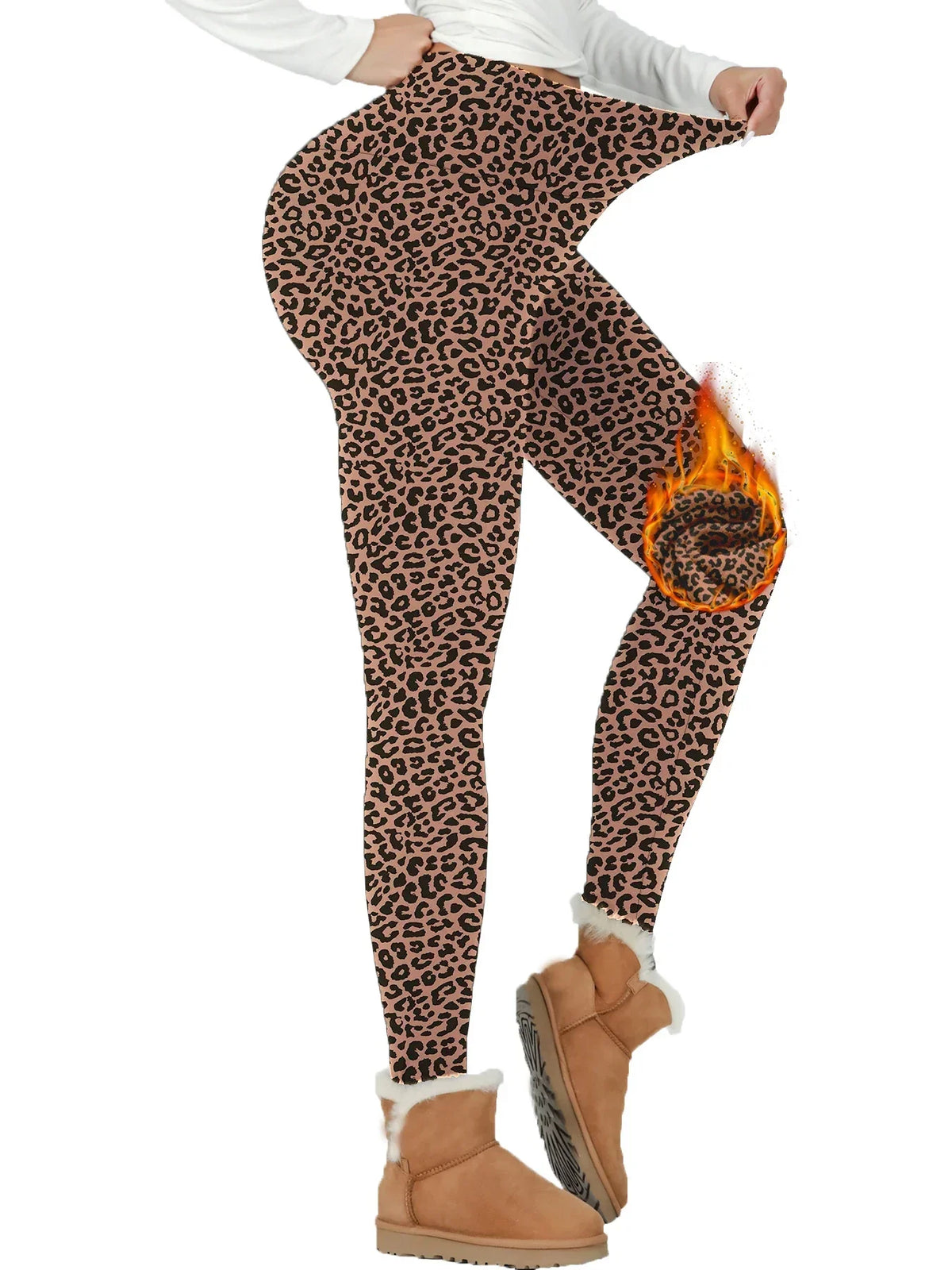 Legging Thermique Femme Taille Haute Doublé Polaire Épais & Doux pour Hiver – 9 Couleurs & 6 Tailles