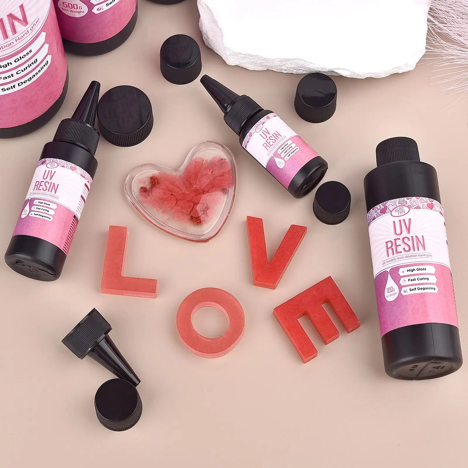 Colle Résine Epoxy 200g + Lampe UV OFFERTE - Bricolage, DIY....