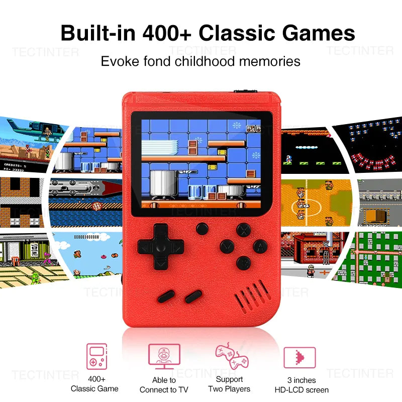 Mini console de jeu rétro - 400 jeux intégrés