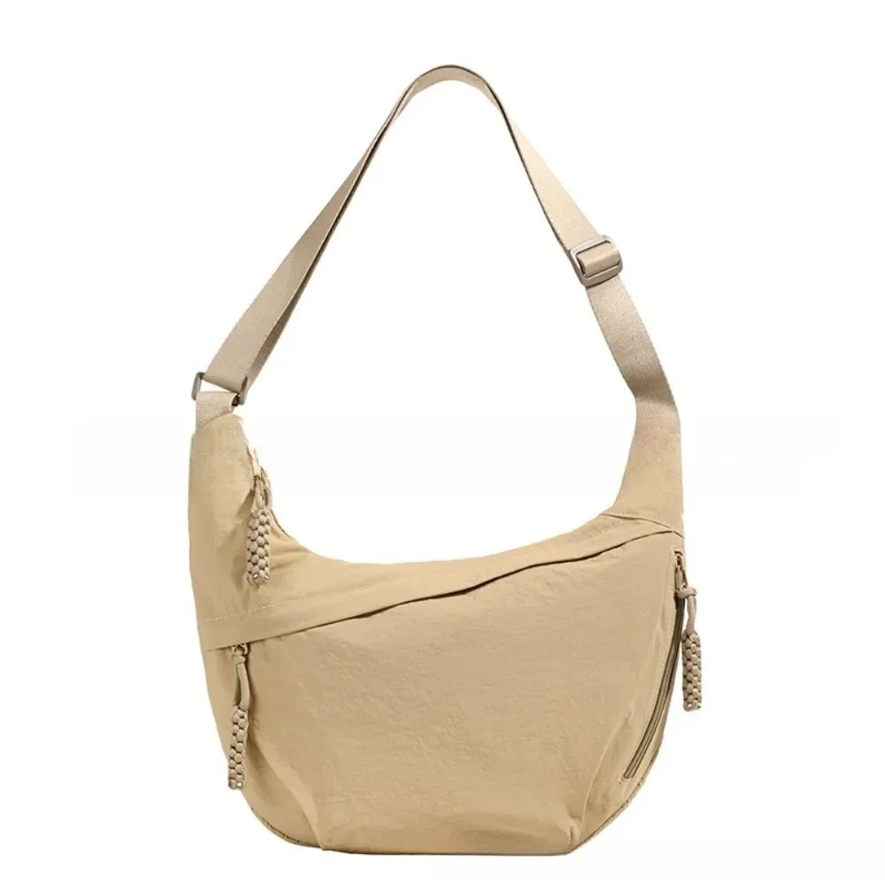 Sac Banane Bandoulière Femme en Toile – Grande Capacité, Légère & Imperméable
