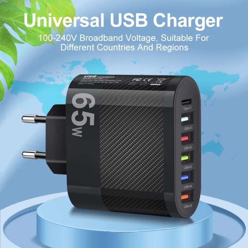POWER CHARGE - Adaptateur 6 en 1 à charge rapide