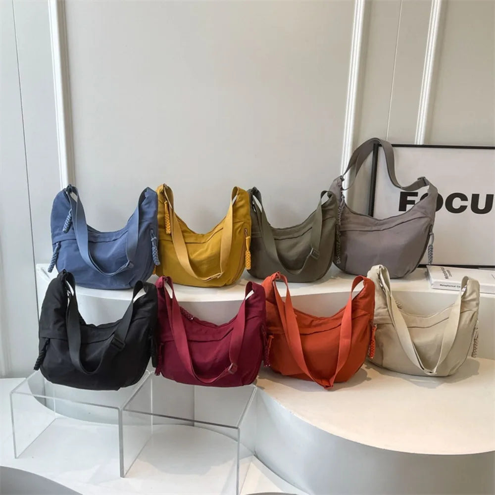 Sac Banane Bandoulière Femme en Toile – Grande Capacité, Légère & Imperméable