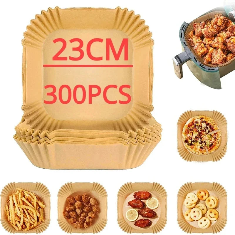 200x Papier Cuisson Sans Huile pour Air Fryer