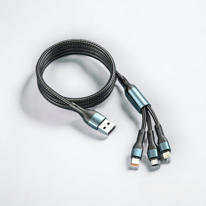 Lot de 2 Câble USB 3 en 1 charge rapide 120W