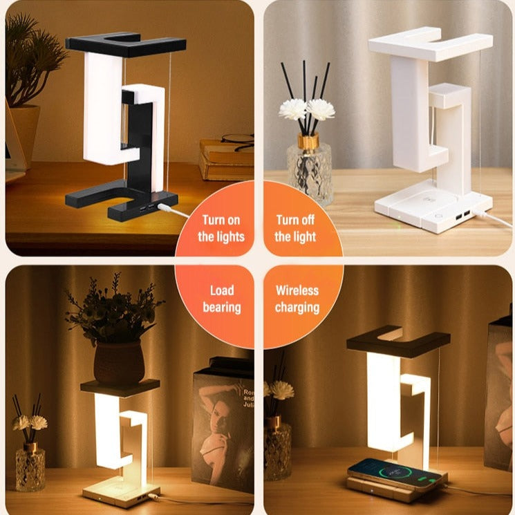 Lampe de chevet suspendue avec chargeur sans-fil intégré